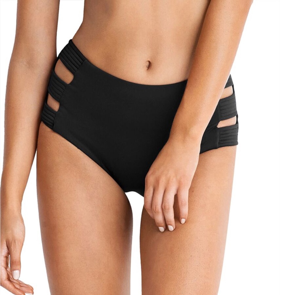 NWT $88 SEAFOLLY US 8 QUILTED HIGH WAISTED BOTTOM